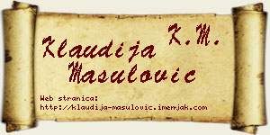 Klaudija Mašulović vizit kartica